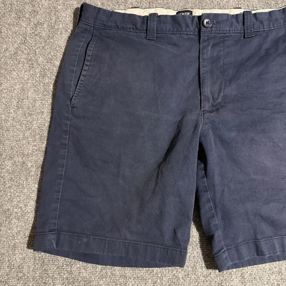 J.CREW Cotton Chino Shorts Mens Size 33 Blue 9